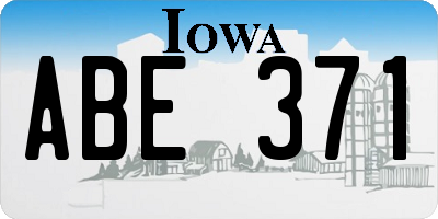 IA license plate ABE371