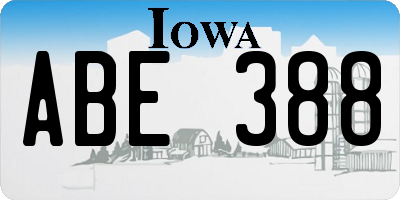 IA license plate ABE388