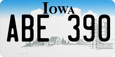IA license plate ABE390