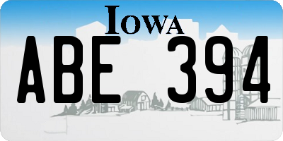 IA license plate ABE394