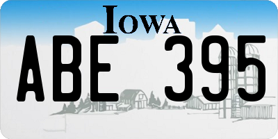 IA license plate ABE395