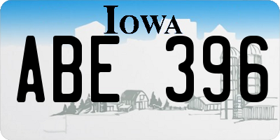 IA license plate ABE396