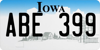 IA license plate ABE399
