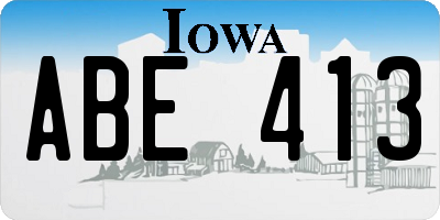 IA license plate ABE413