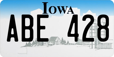 IA license plate ABE428