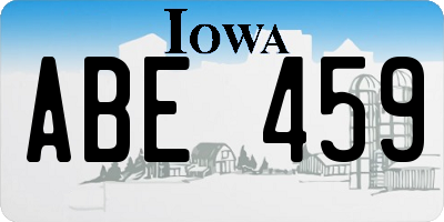 IA license plate ABE459