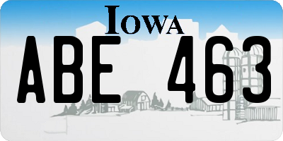 IA license plate ABE463