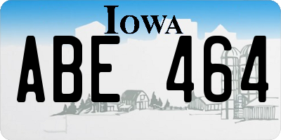 IA license plate ABE464