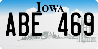 IA license plate ABE469