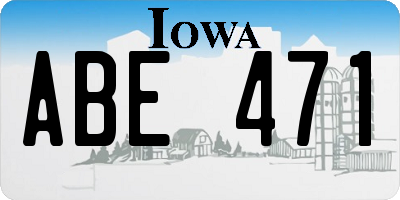 IA license plate ABE471