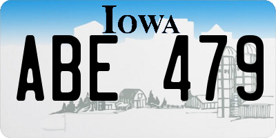 IA license plate ABE479