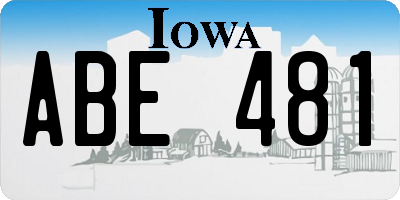 IA license plate ABE481