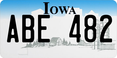 IA license plate ABE482