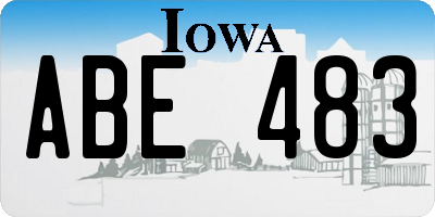 IA license plate ABE483