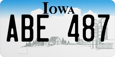 IA license plate ABE487