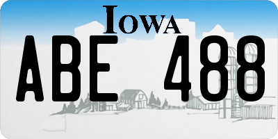 IA license plate ABE488