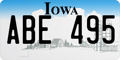 IA license plate ABE495