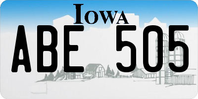 IA license plate ABE505