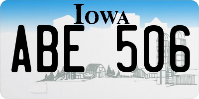 IA license plate ABE506