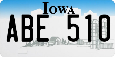 IA license plate ABE510