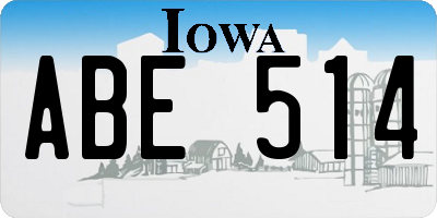 IA license plate ABE514