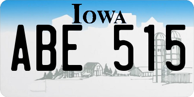 IA license plate ABE515