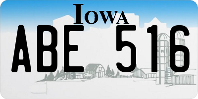 IA license plate ABE516