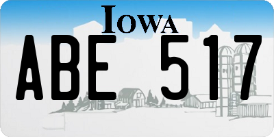 IA license plate ABE517