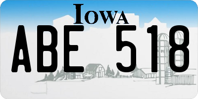 IA license plate ABE518
