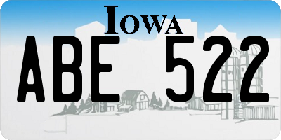 IA license plate ABE522