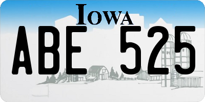 IA license plate ABE525