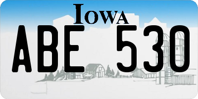 IA license plate ABE530
