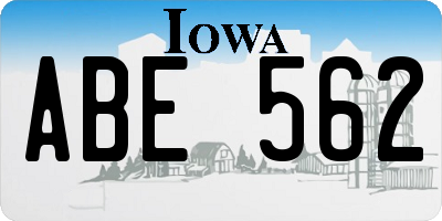 IA license plate ABE562