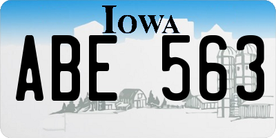 IA license plate ABE563