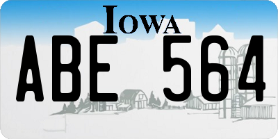 IA license plate ABE564