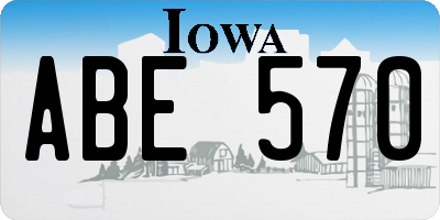 IA license plate ABE570