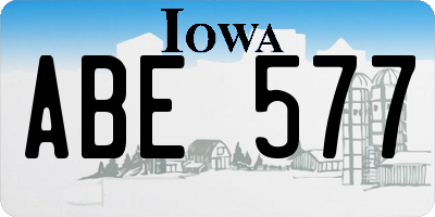 IA license plate ABE577