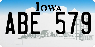 IA license plate ABE579