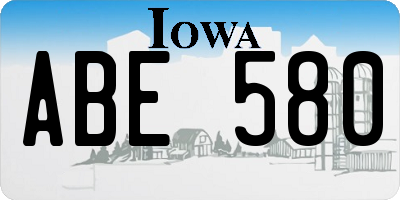 IA license plate ABE580