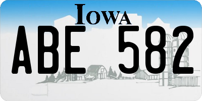 IA license plate ABE582