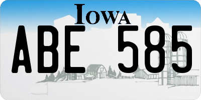 IA license plate ABE585