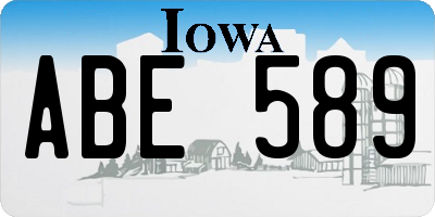 IA license plate ABE589