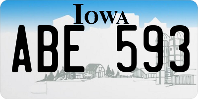 IA license plate ABE593