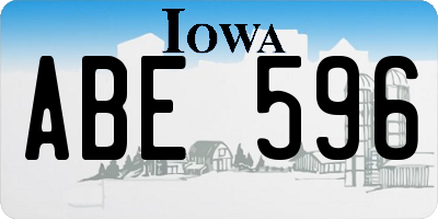 IA license plate ABE596