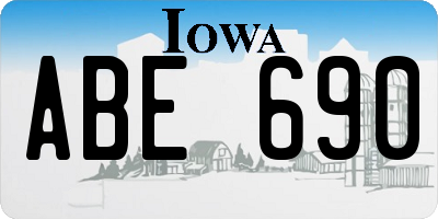 IA license plate ABE690