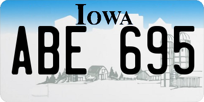 IA license plate ABE695
