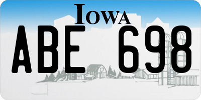 IA license plate ABE698
