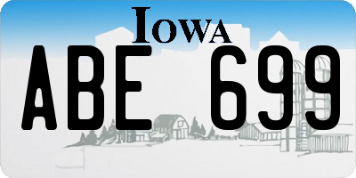 IA license plate ABE699