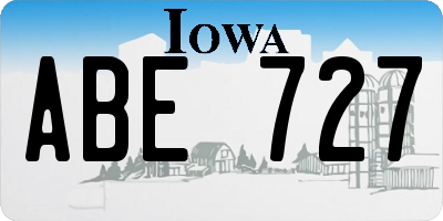 IA license plate ABE727