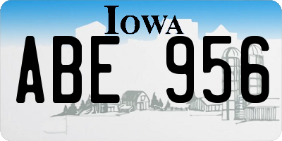 IA license plate ABE956